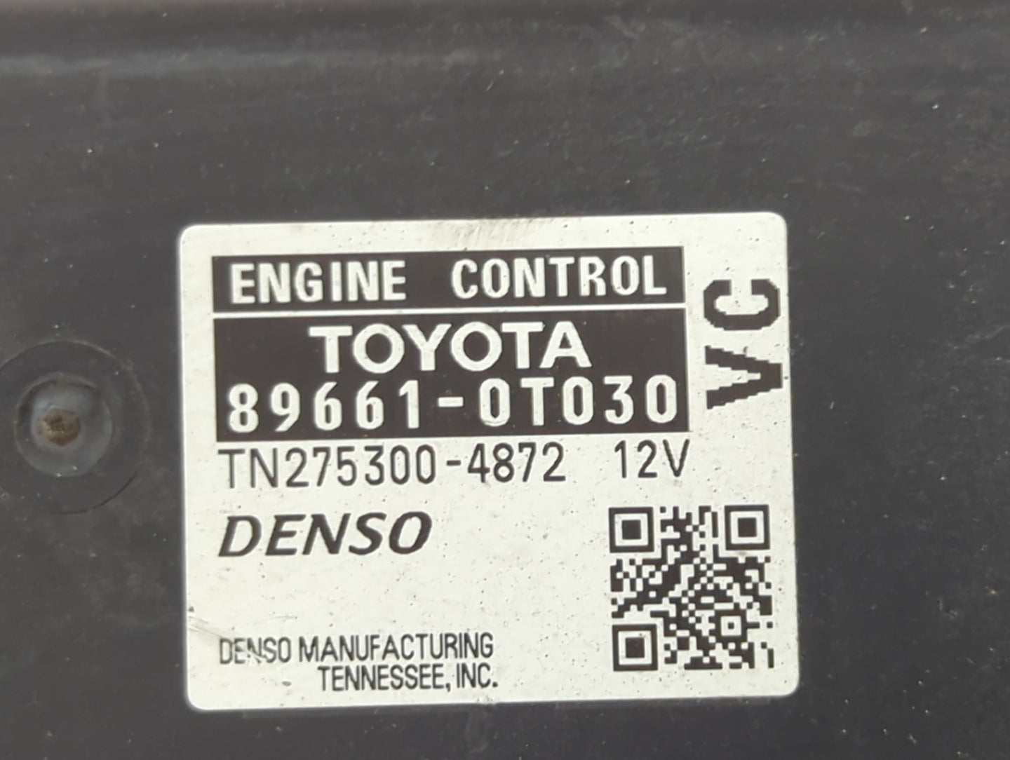 2009-2012 Toyota Venza PCM Engine Control Computer ECU ECM PCU OEM P/N:89661-0T030 Fits Fits 2009 2010 2011 2012 OEM Used Au