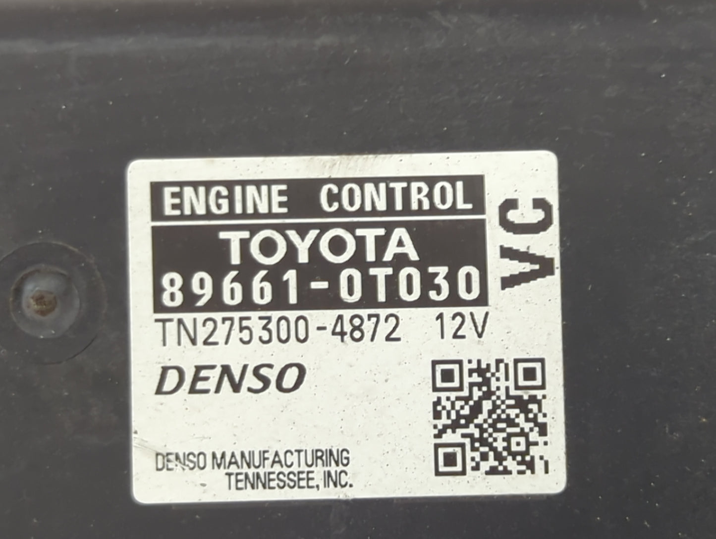 2009-2012 Toyota Venza PCM Engine Control Computer ECU ECM PCU OEM P/N:89661-0T030 Fits Fits 2009 2010 2011 2012 OEM Used Au