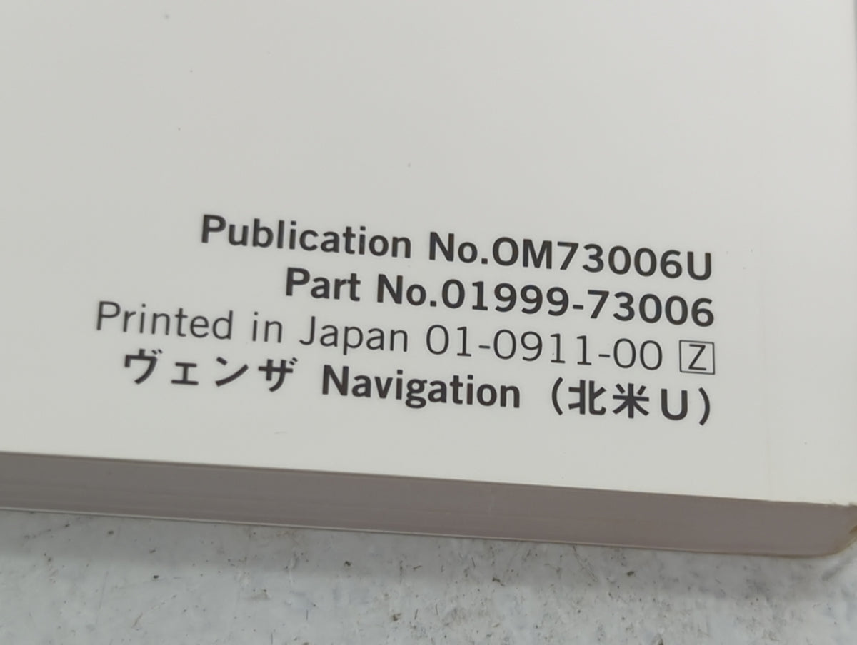 2010 Toyota Venza Owners Manual Book Guide P/N:OM73006U 01999-73006 OEM Used Auto Parts - Oemusedautoparts1.com