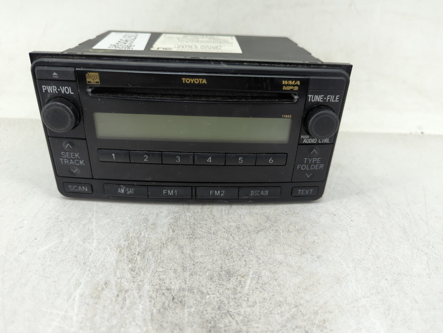 2009-2011 Toyota Yaris Radio AM FM Cd Player Receiver Replacement P/N:86120-52A20 123000-18500101 Fits Fits 2009 2010 2011 O