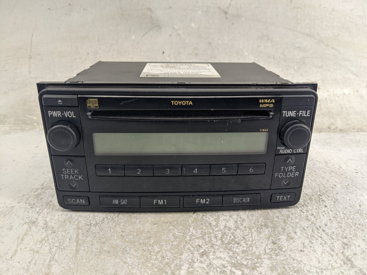 2009-2011 Toyota Yaris Radio AM FM Cd Player Receiver Replacement P/N:86120-52A20 123000-18500101 Fits Fits 2009 2010 2011 O