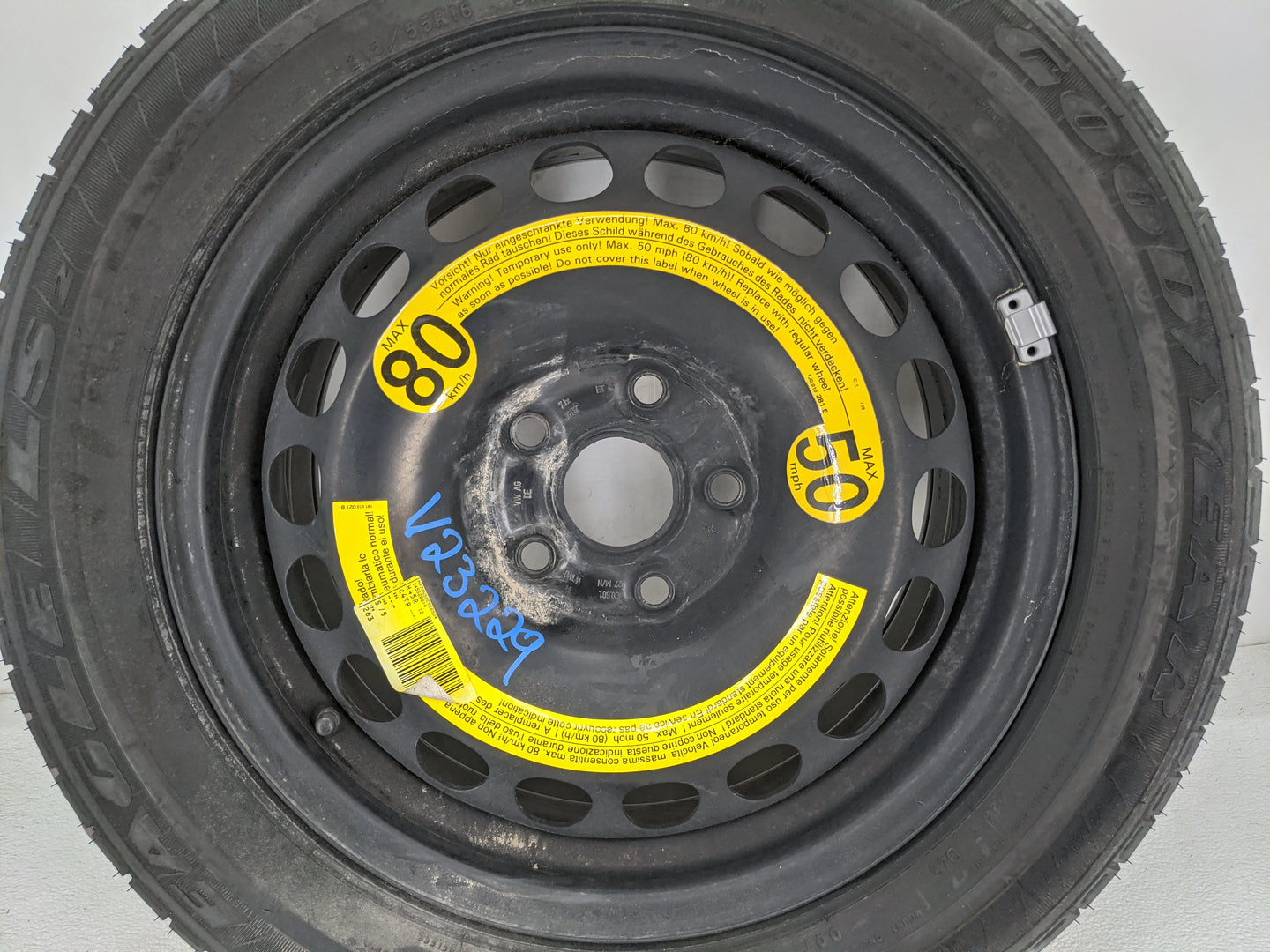 2009-2017 Volkswagen Cc Spare Donut Tire Wheel Rim Oem 1455327 - Oemusedautoparts1.com