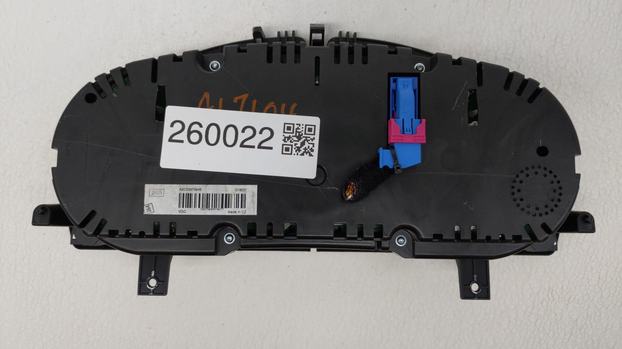 2010-2011 Volkswagen Cc Instrument Cluster Speedometer Gauges P/N:3C8 920 970 M 3C8920970M Fits Fits 2010 2011 OEM Used Auto