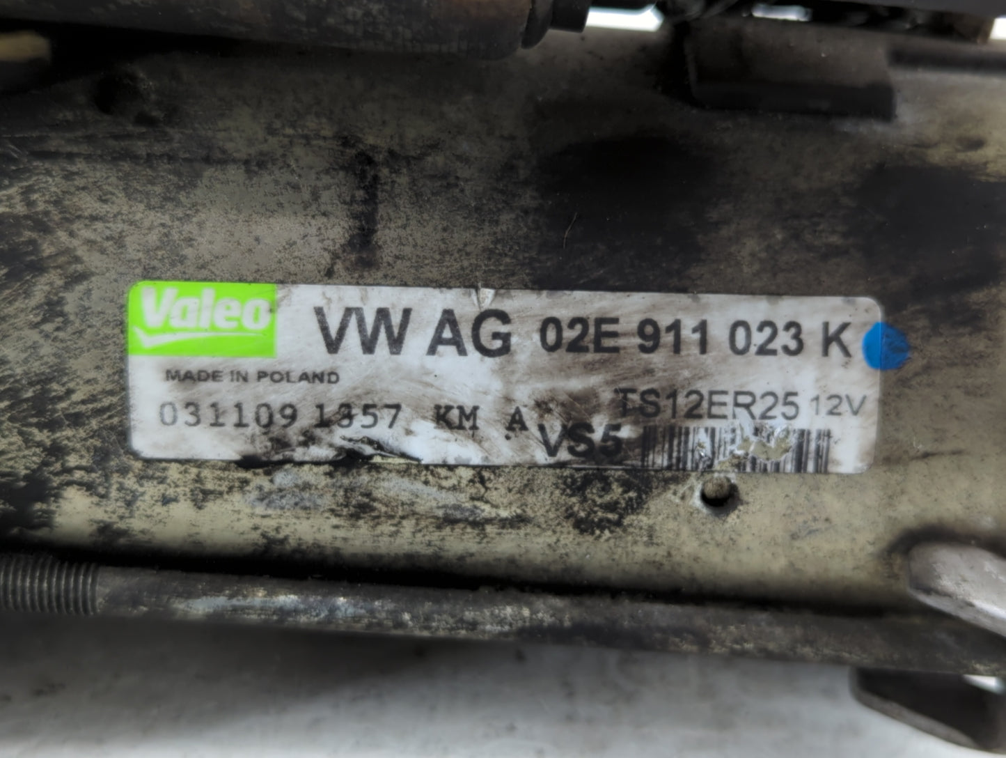 2009-2017 Volkswagen Cc Car Starter Motor Solenoid OEM P/N:02E 911 023 K 02E 911 023 S Fits OEM Used Auto Parts - Oemusedaut