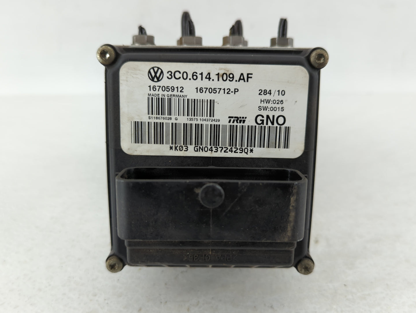 2009-2011 Volkswagen Cc ABS Pump Control Module Replacement P/N:3C0 614 109 AF Fits Fits 2009 2010 2011 OEM Used Auto Parts 