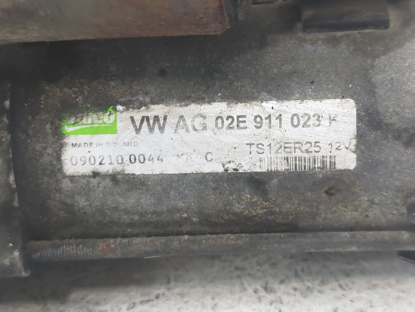 2009-2017 Volkswagen Cc Car Starter Motor Solenoid OEM P/N:090210 0044 02E 911 023 K Fits OEM Used Auto Parts - Oemusedautop