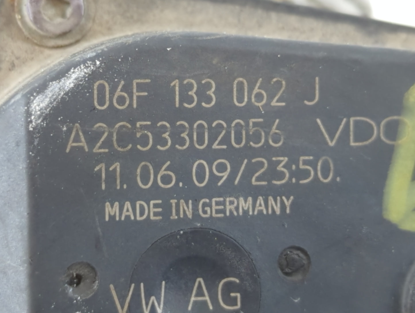 2009-2017 Volkswagen Cc Throttle Body P/N:A2C53302056 06F 133 062 J Fits OEM Used Auto Parts - Oemusedautoparts1.com