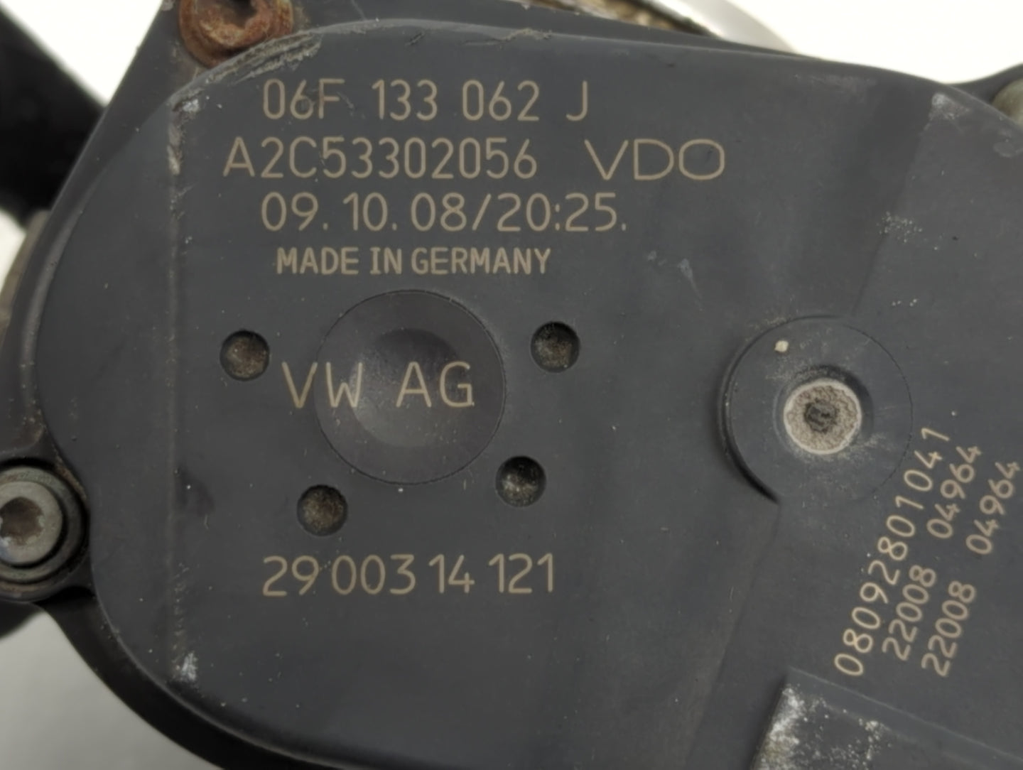 2009-2017 Volkswagen Cc Throttle Body P/N:A2C53302056 06F 133 062 J Fits OEM Used Auto Parts - Oemusedautoparts1.com