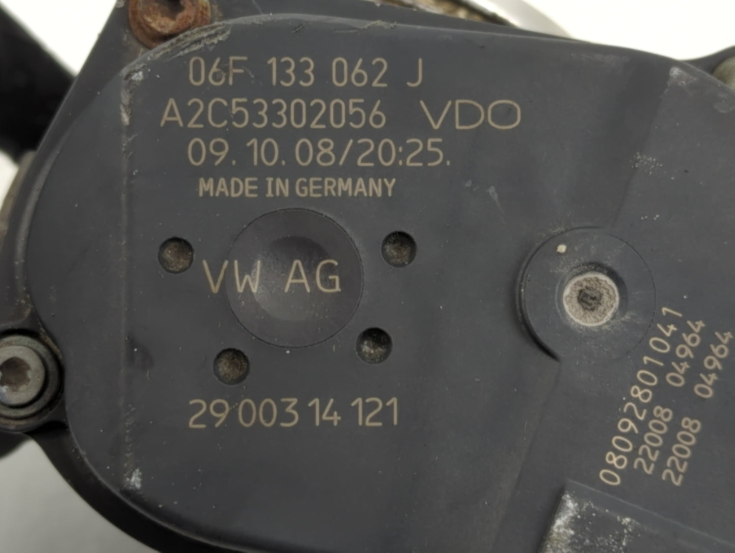 2009-2017 Volkswagen Cc Throttle Body P/N:A2C53302056 06F 133 062 J Fits OEM Used Auto Parts - Oemusedautoparts1.com