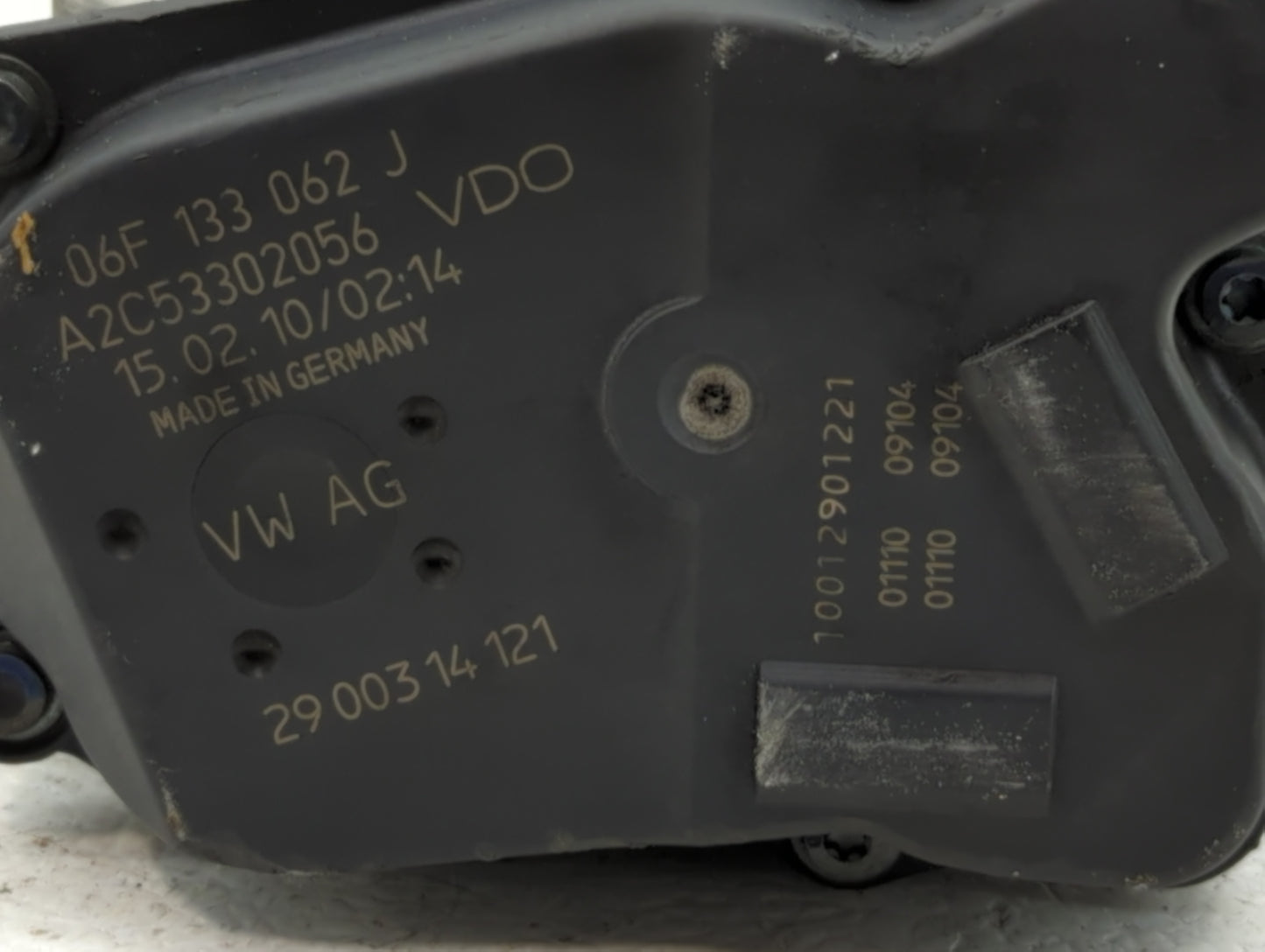 2009-2017 Volkswagen Cc Throttle Body P/N:29 003 14 121 A2C53302056 Fits OEM Used Auto Parts - Oemusedautoparts1.com