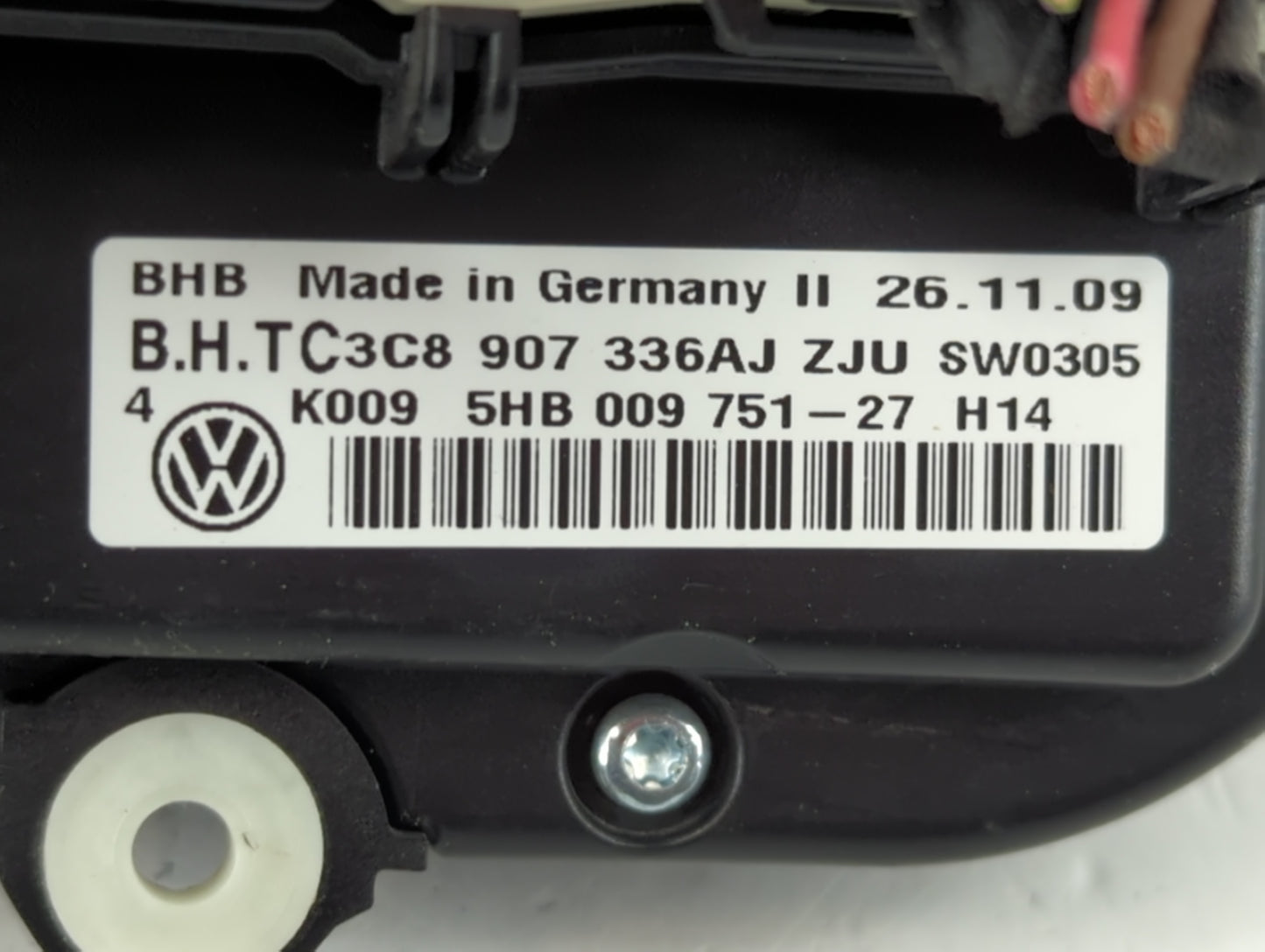 2009-2010 Volkswagen Cc Climate Control Module Temperature AC/Heater Replacement P/N:5HB 009 751-27 H14 Fits Fits 2009 2010 