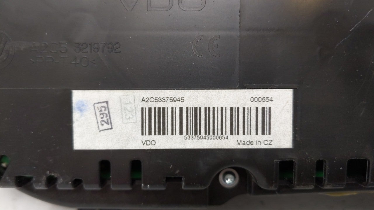 2010-2011 Volkswagen Cc Instrument Cluster Speedometer Gauges P/N:3C8920970MX Fits Fits 2010 2011 OEM Used Auto Parts - Oemu