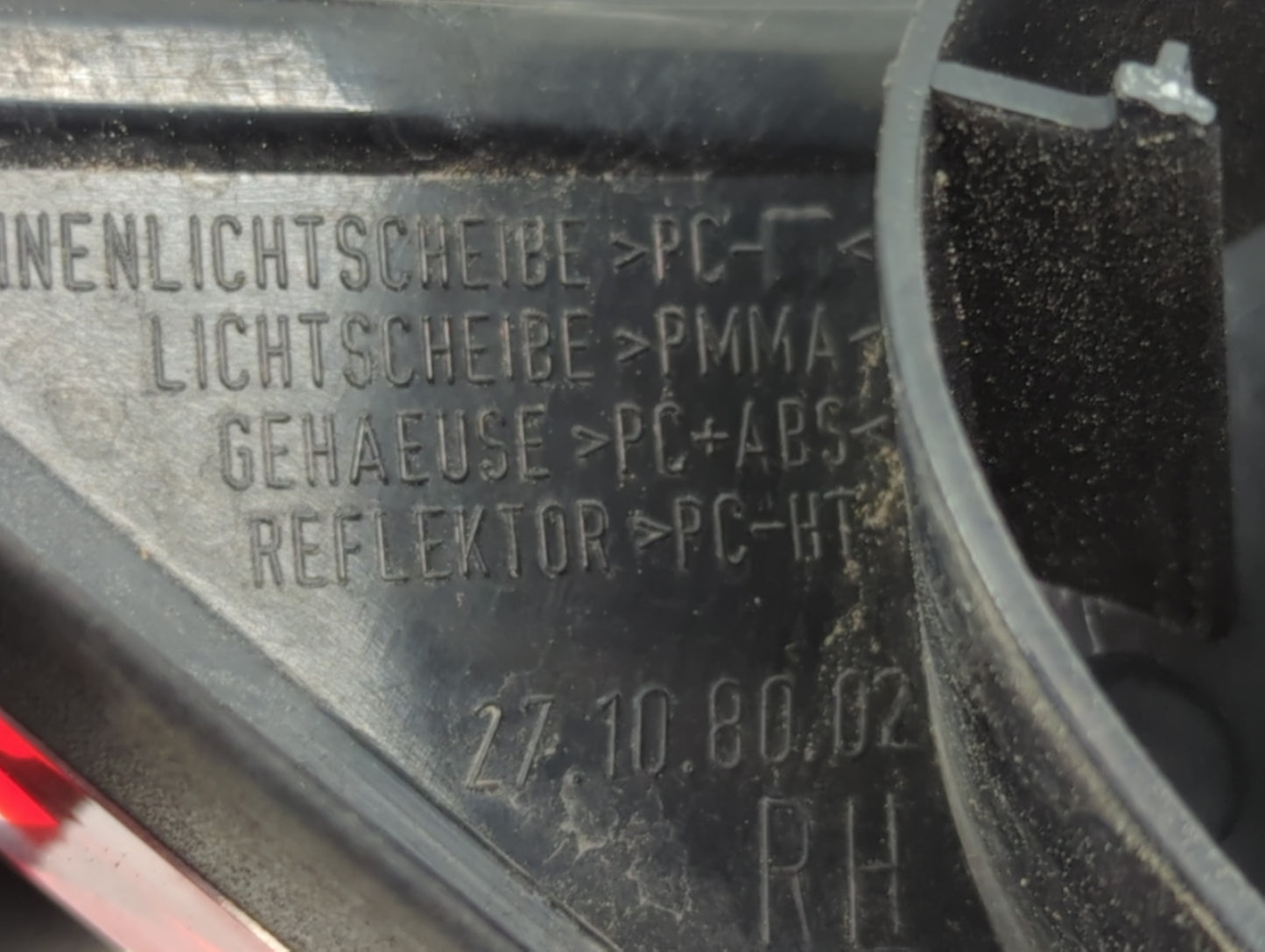 2009-2012 Volkswagen Cc Tail Light Assembly Passenger Right OEM Fits Fits 2009 2010 2011 2012 OEM Used Auto Parts - Oemuseda