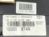 2010-2011 Volkswagen Eos Instrument Cluster Speedometer Gauges P/N:1Q0920974N A2C53293368 Miles:79K Fits Fits 2010 2011 OEM 