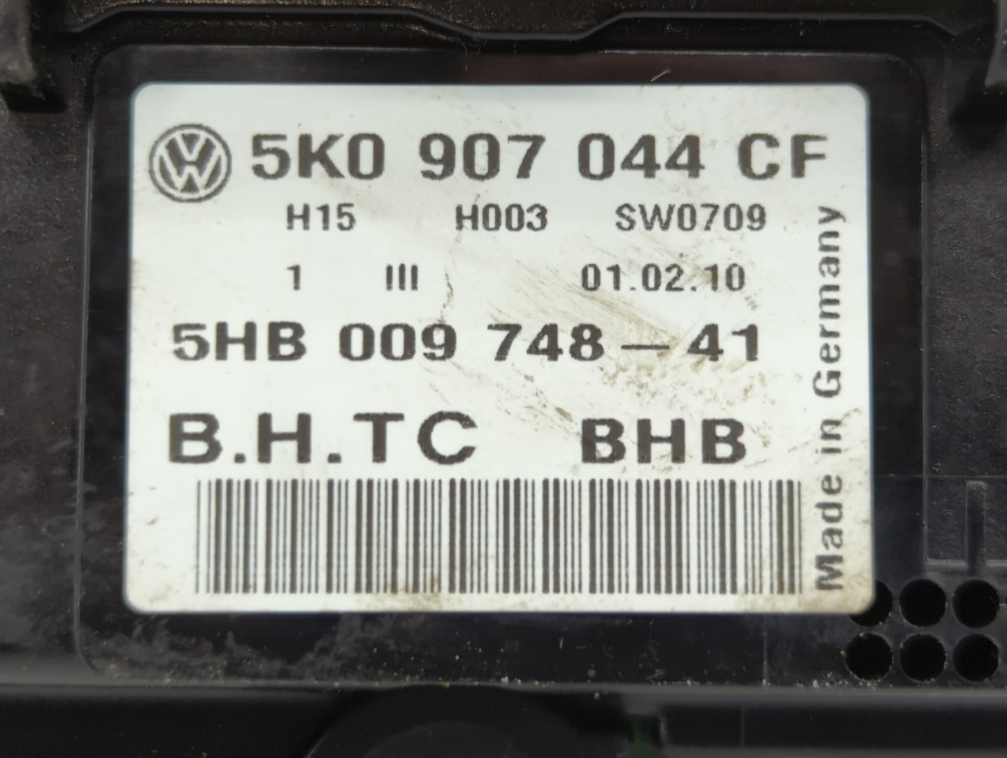 2009-2011 Volkswagen Eos Climate Control Module Temperature AC/Heater Replacement P/N:5K0 907 044 CF Fits Fits 2009 2010 201