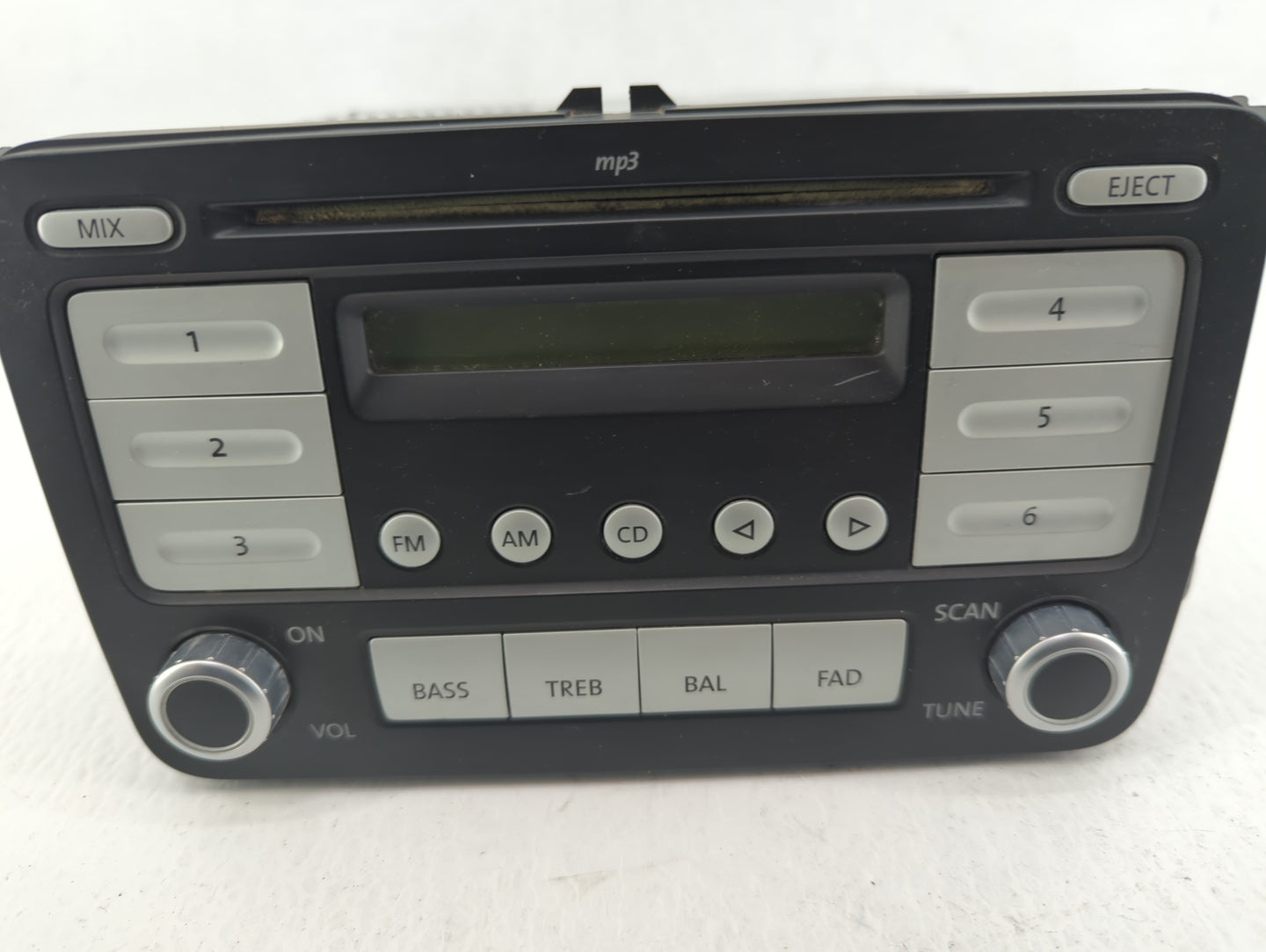 2010 Volkswagen Jetta Radio AM FM Cd Player Receiver Replacement Fits Fits 2011 OEM Used Auto Parts - Oemusedautoparts1.com