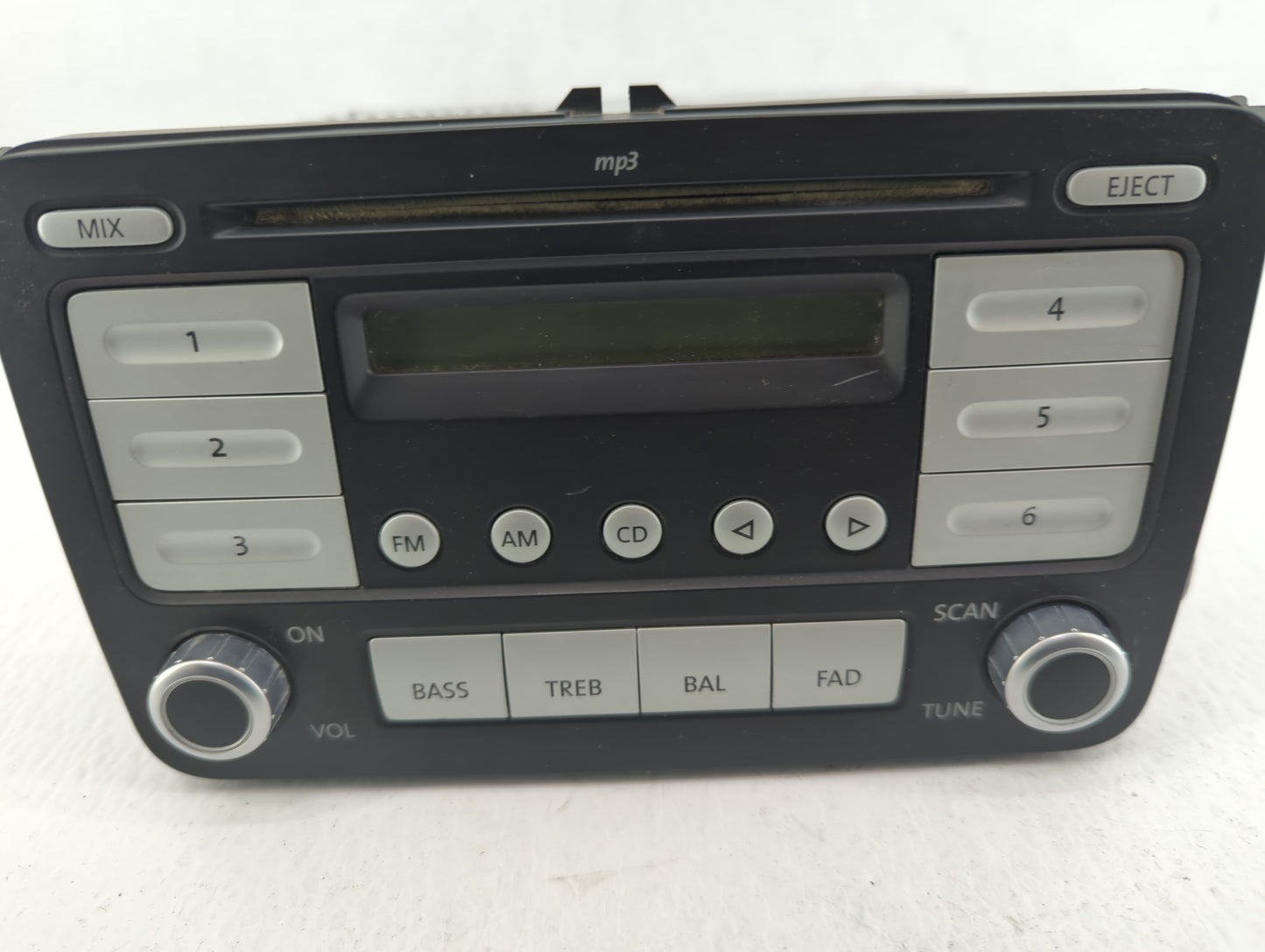 2010 Volkswagen Jetta Radio AM FM Cd Player Receiver Replacement Fits Fits 2011 OEM Used Auto Parts - Oemusedautoparts1.com