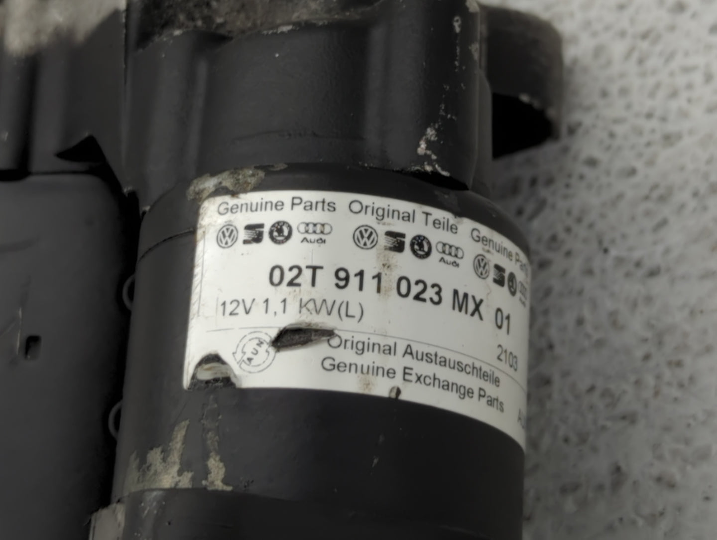 2006-2016 Volkswagen Jetta Car Starter Motor Solenoid OEM P/N:02T 911 023 MX 01 Fits OEM Used Auto Parts - Oemusedautoparts1
