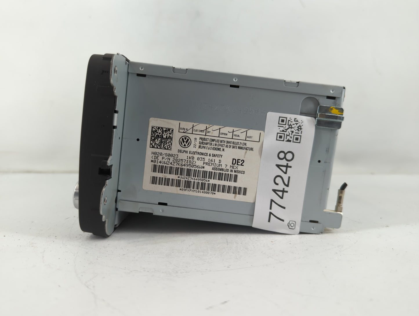 2010 Volkswagen Jetta Radio AM FM Cd Player Receiver Replacement P/N:28257182 Fits Fits 2011 OEM Used Auto Parts - Oemusedau