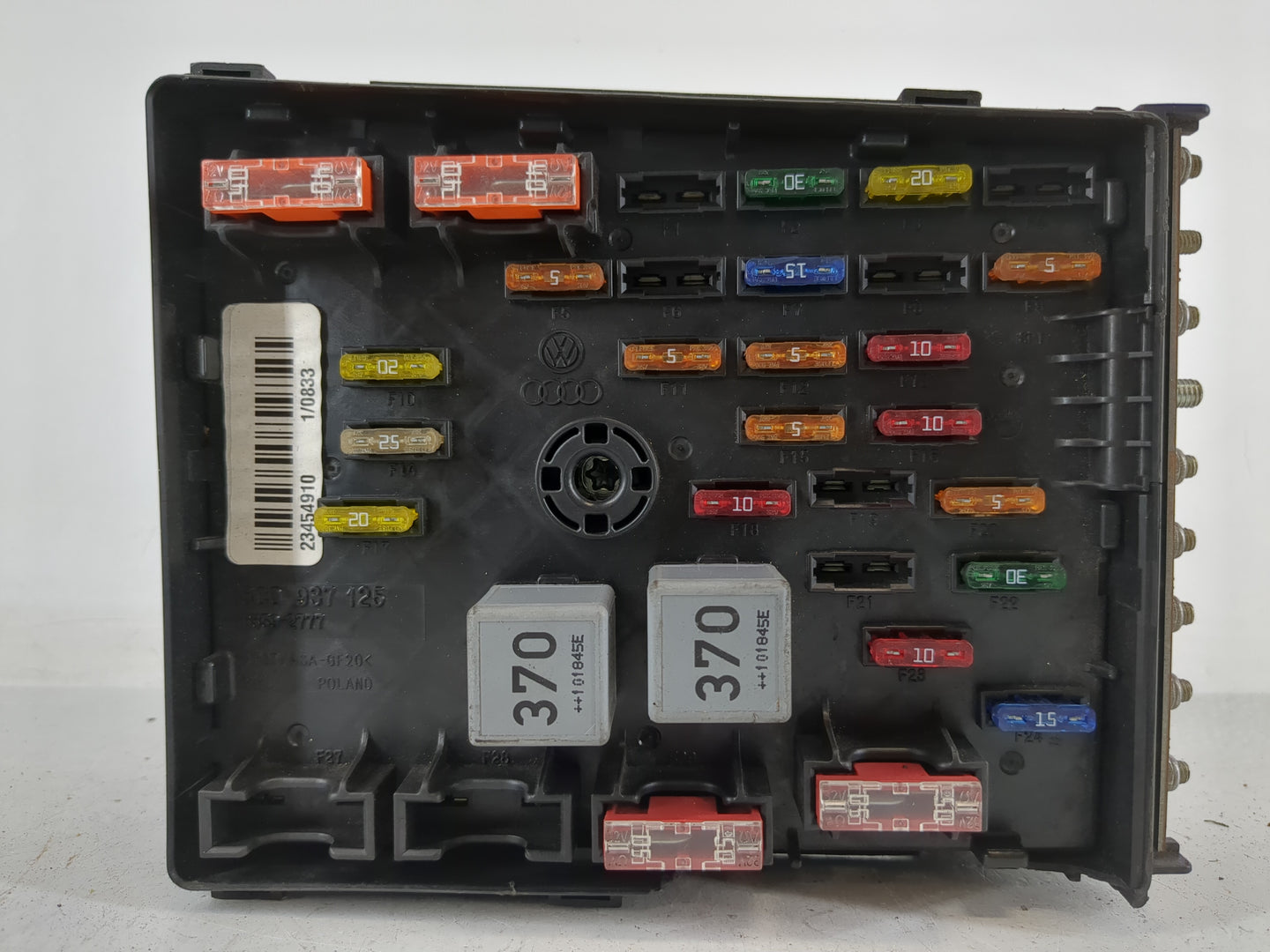 2008-2010 Volkswagen Passat Fusebox Fuse Box Panel Relay Module P/N:3C0 937 125 Fits OEM Used Auto Parts - Oemusedautoparts1