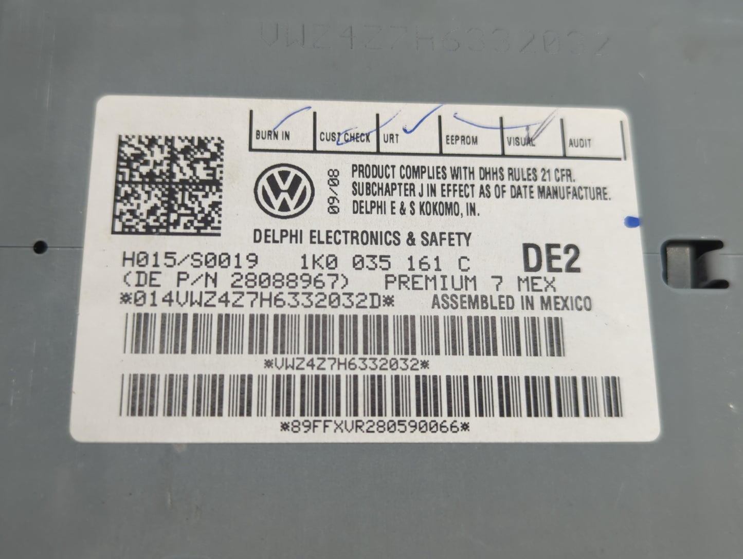 2006-2010 Volkswagen Passat Radio AM FM Cd Player Receiver Replacement P/N:1K0 035 161 C Fits Fits 2005 2006 2007 2008 2009 