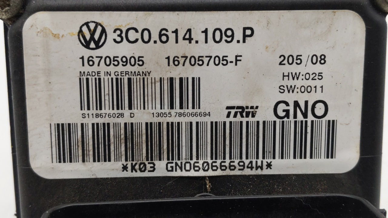 2009-2010 Volkswagen Passat ABS Pump Control Module Replacement P/N:3C0614109T 3C0.614.109.T, 3C0.614.109.P Fits Fits 2009 2
