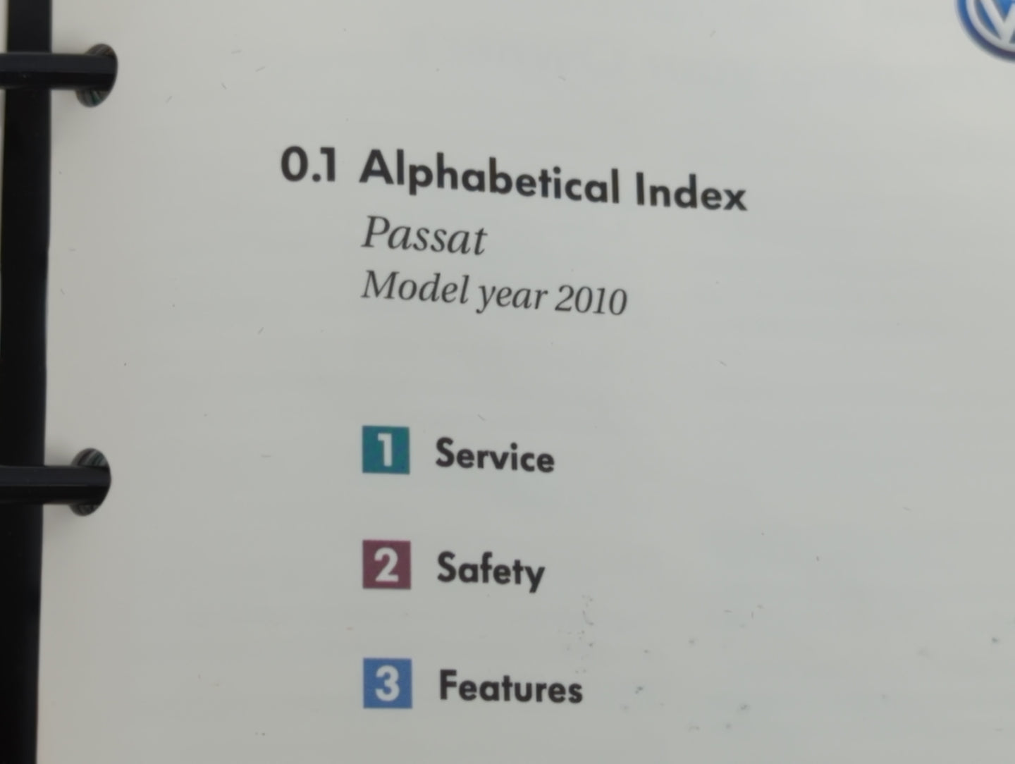2010 Volkswagen Passat Owners Manual Book Guide OEM Used Auto Parts - Oemusedautoparts1.com