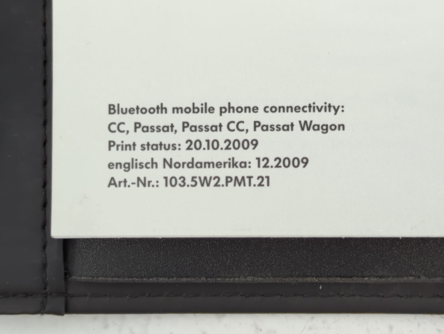 2010 Volkswagen Passat Owners Manual Book Guide OEM Used Auto Parts - Oemusedautoparts1.com