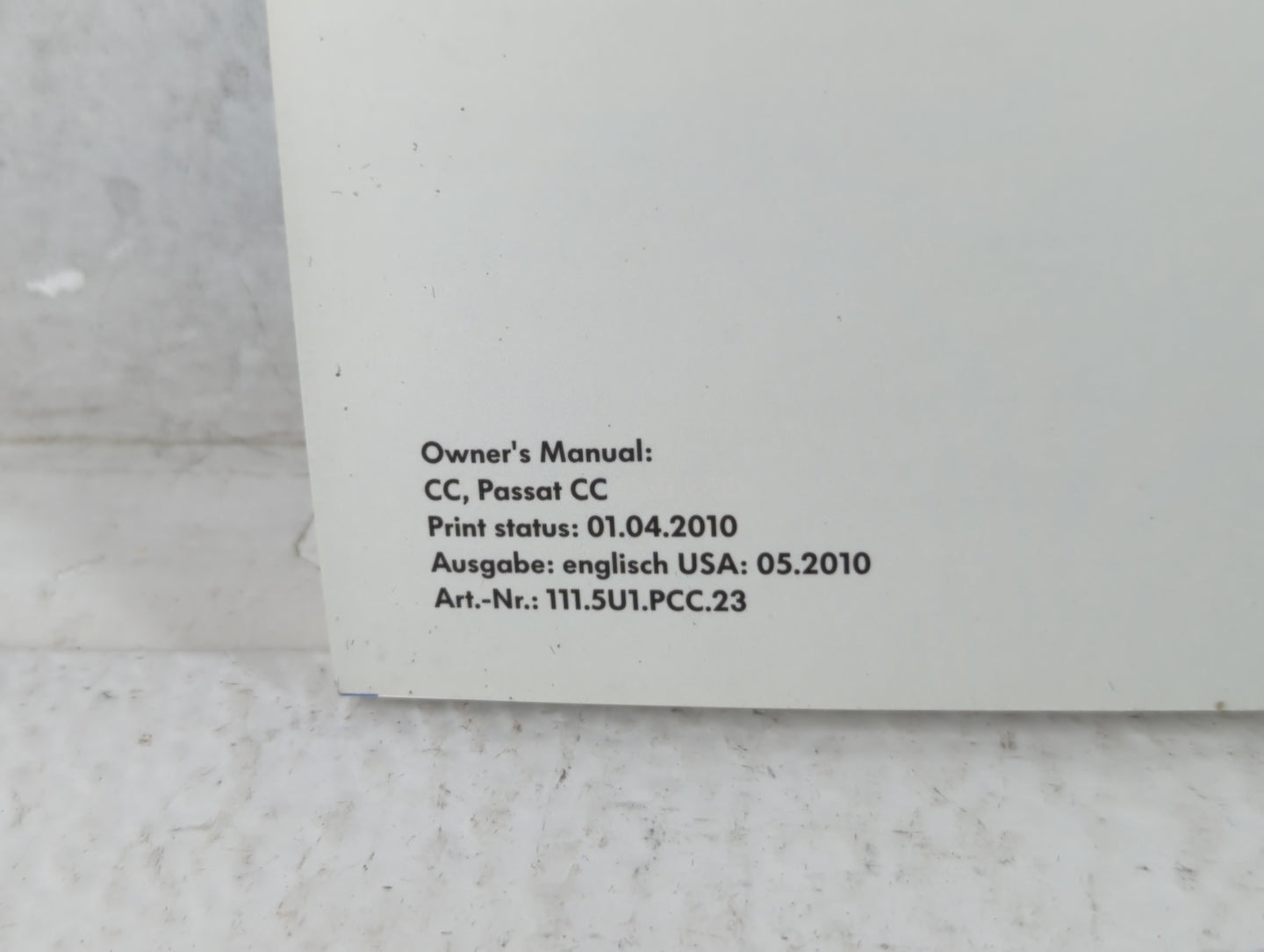 2010 Volkswagen Passat Owners Manual Book Guide OEM Used Auto Parts - Oemusedautoparts1.com