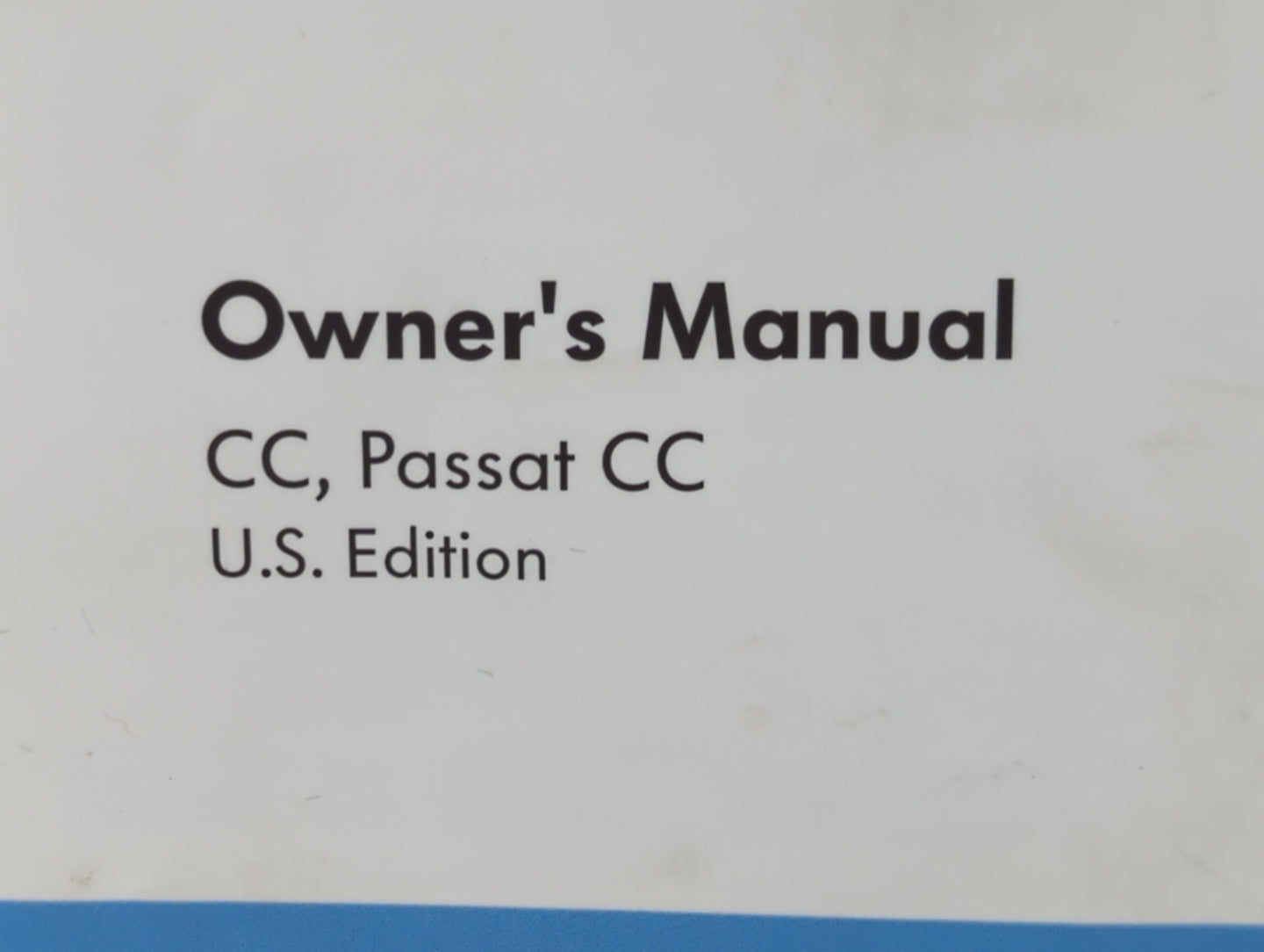 2010 Volkswagen Passat Cc Owners Manual Book Guide OEM Used Auto Parts - Oemusedautoparts1.com