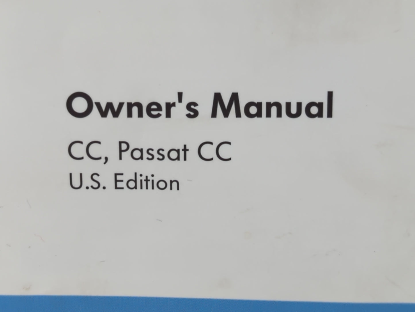 2010 Volkswagen Passat Cc Owners Manual Book Guide OEM Used Auto Parts - Oemusedautoparts1.com