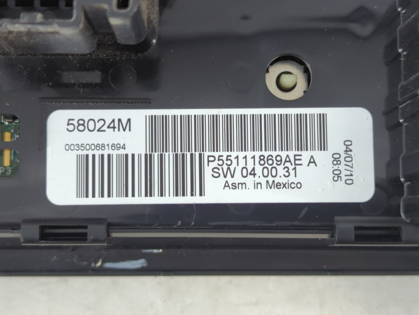 2010 Volkswagen Routan Climate Control Module Temperature AC/Heater Replacement P/N:SW 04 00 31 P55111869AE A, 58024M Fits O