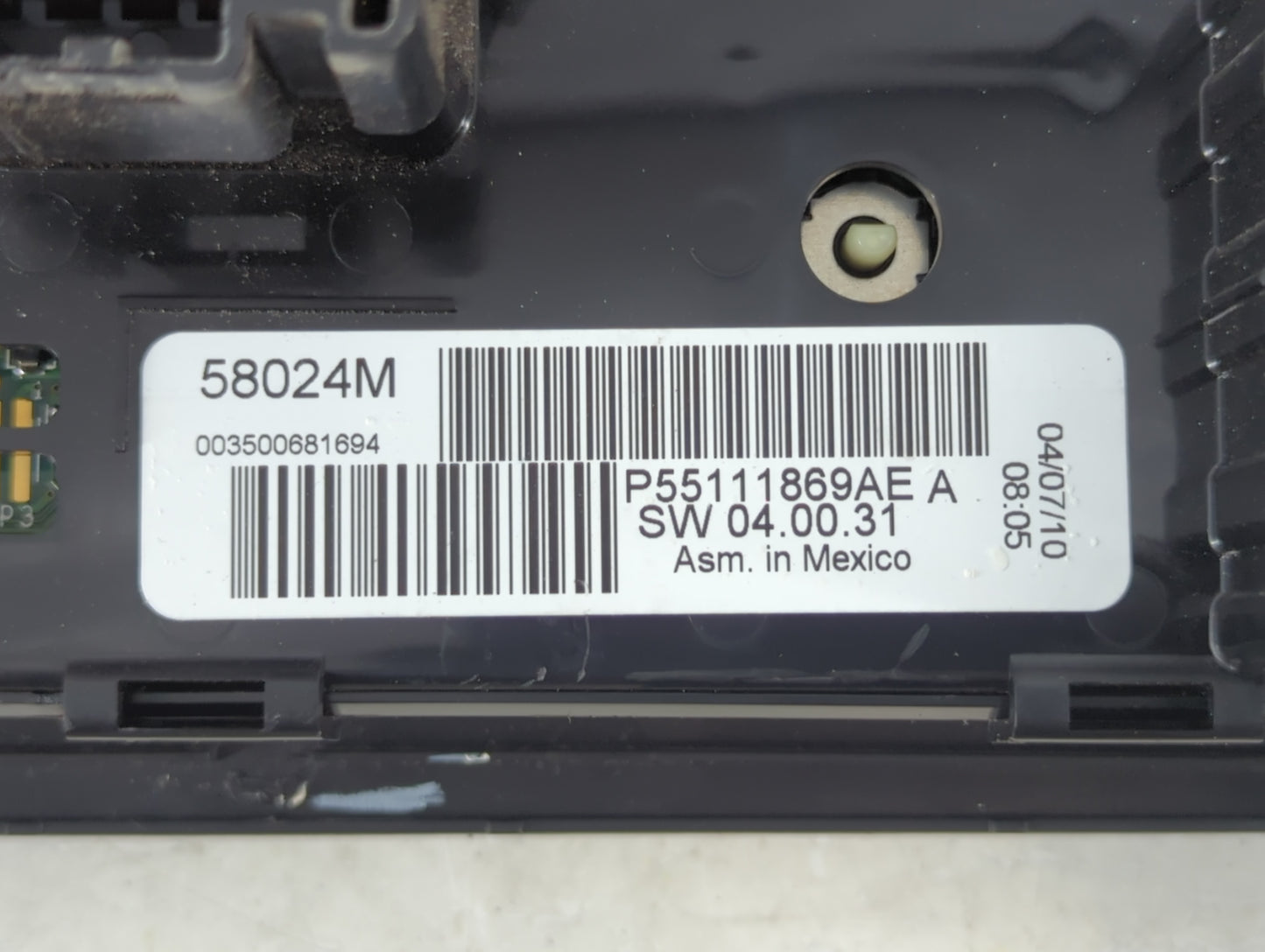 2010 Volkswagen Routan Climate Control Module Temperature AC/Heater Replacement P/N:SW 04 00 31 P55111869AE A, 58024M Fits O
