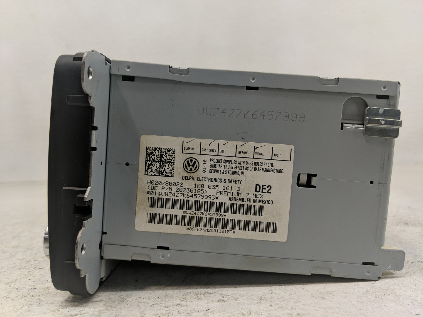2009-2017 Volkswagen Tiguan Radio AM FM Cd Player Receiver Replacement P/N:1K0 035 161 Fits OEM Used Auto Parts - Oemusedaut