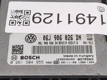 2010 Volkswagen Tiguan PCM Engine Control Computer ECU ECM PCU OEM P/N:06J906026DN 0261S04955, 06J906026DA Fits OEM Used Auto Parts
