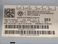 2009-2017 Volkswagen Tiguan Radio AM FM Cd Player Receiver Replacement P/N:1K0035161D 28179833 Fits OEM Used Auto Parts - Oe
