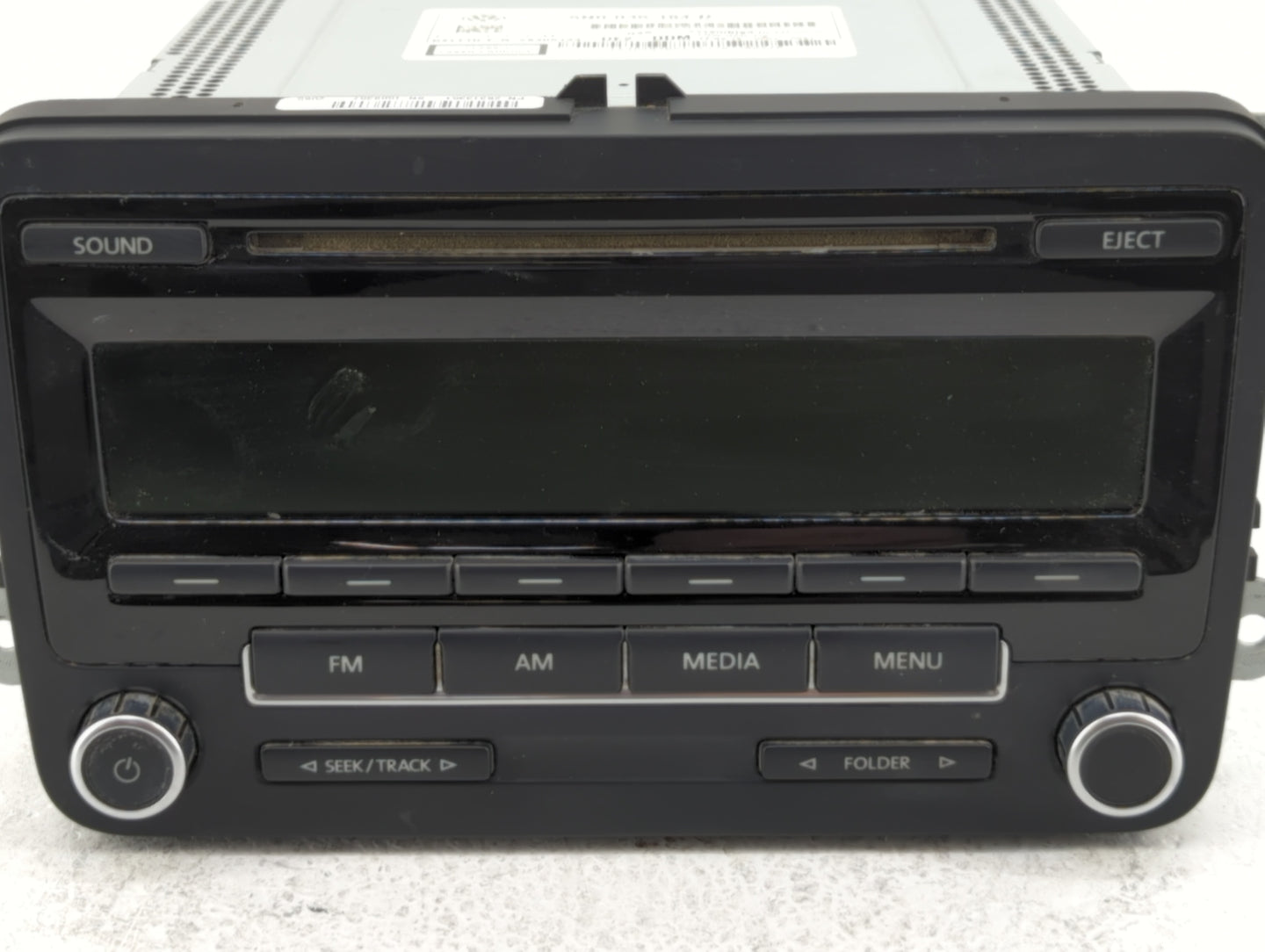 2009-2017 Volkswagen Tiguan Radio AM FM Cd Player Receiver Replacement P/N:5N0 035 164 D 1K0 035 161 D Fits OEM Used Auto Pa