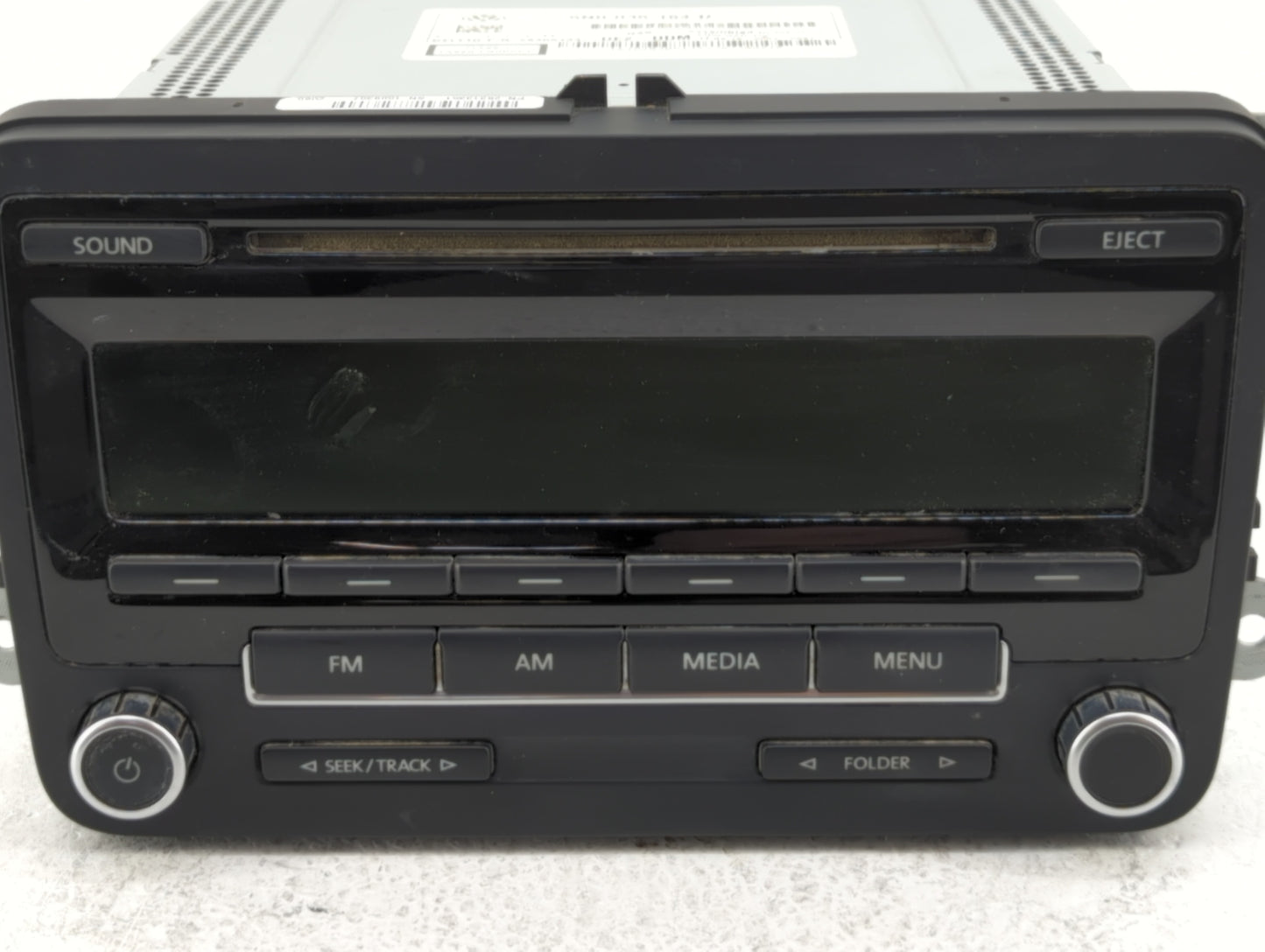 2009-2017 Volkswagen Tiguan Radio AM FM Cd Player Receiver Replacement P/N:5N0 035 164 D 1K0 035 161 D Fits OEM Used Auto Pa