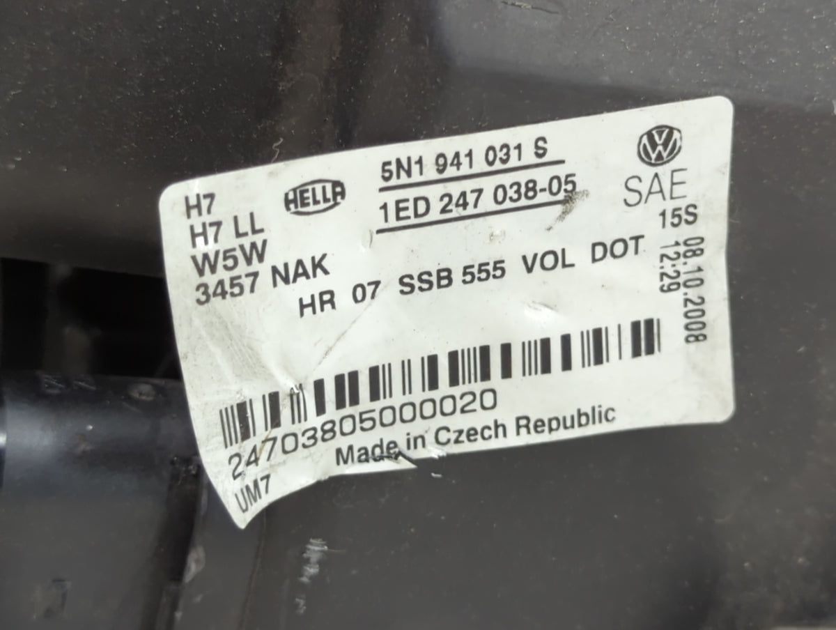 2009-2011 Volkswagen Tiguan Driver Left Oem Head Light Headlight Lamp - Oemusedautoparts1.com