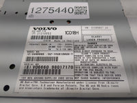 2010 Volvo V40 Radio AM FM Cd Player Receiver Replacement P/N:891171777 31310053 Fits Fits 2008 2009 OEM Used Auto Parts - O