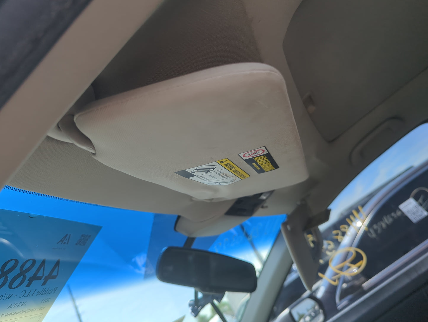 2007-2012 Acura Rdx Sun Visor Shade Replacement Driver Left Mirror Fits Fits 2007 2008 2009 2010 2011 2012 OEM Used Auto Par