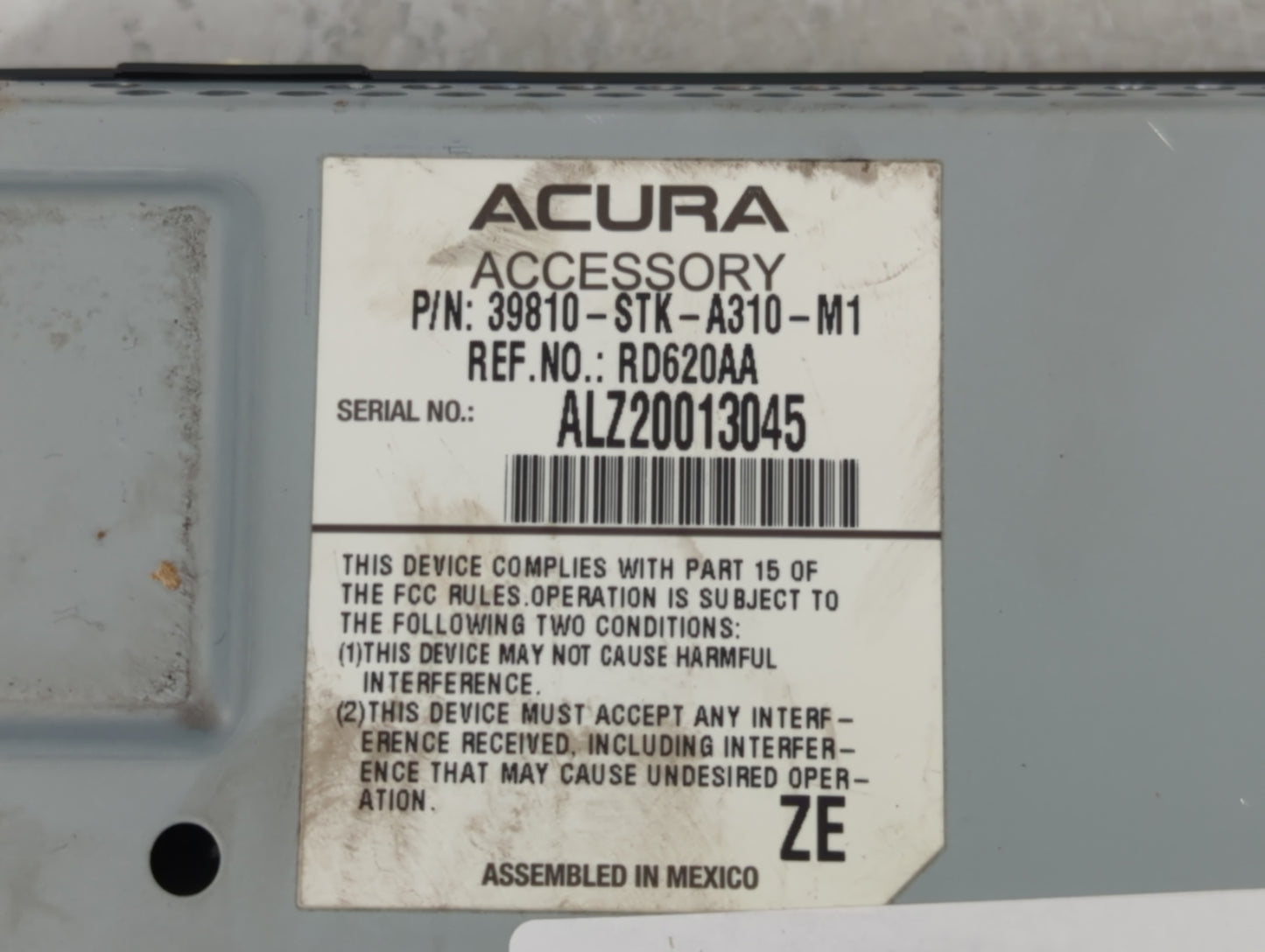2010-2012 Acura Rdx Information Display Screen - Oemusedautoparts1.com