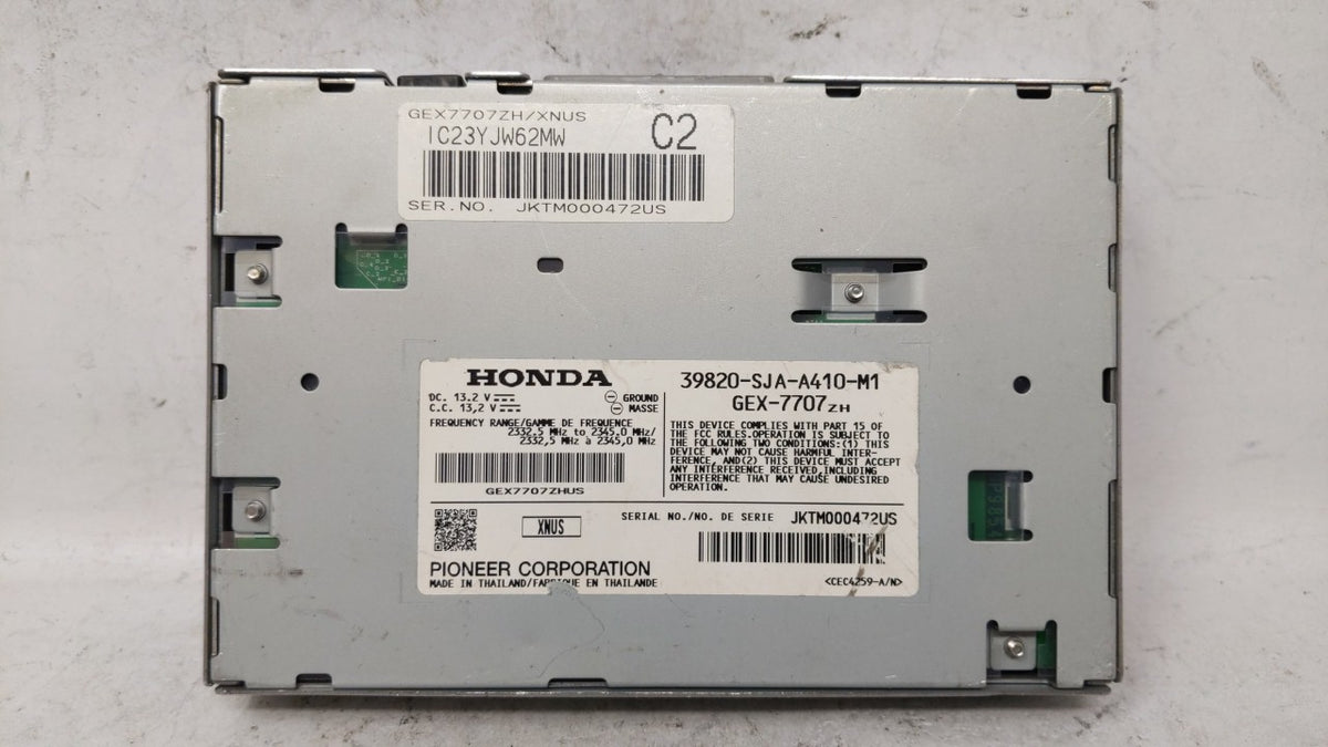 2011-2012 Acura Rl Radio AM FM Cd Player Receiver Replacement P/N:39820-SJA-A410-M1 Fits 2011 2012 OEM Used Auto Parts - Oem