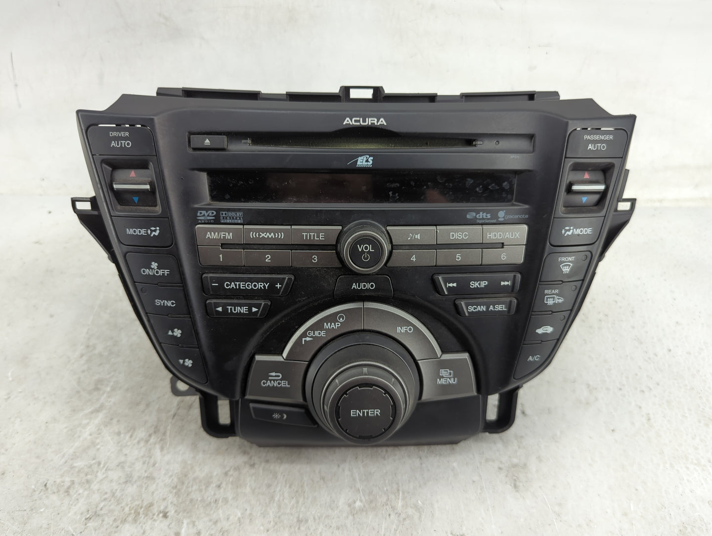 2010-2011 Acura Tl Radio AM FM Cd Player Receiver Replacement P/N:TAVIC7307ZHXUUC 1U006139 Fits Fits 2010 2011 OEM Used Auto