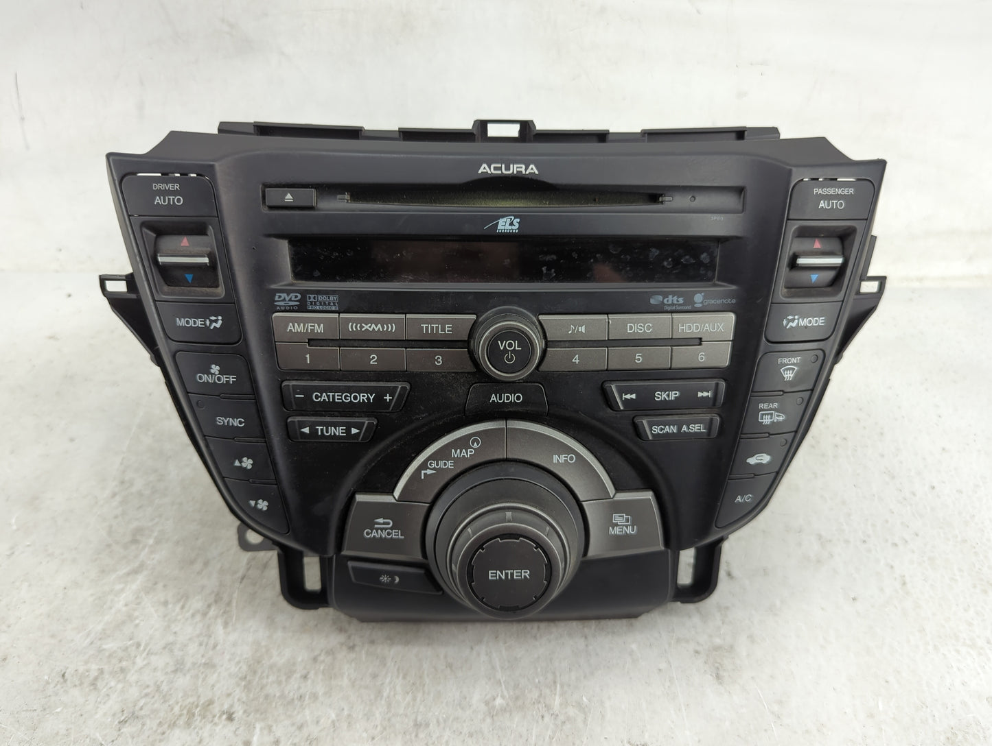 2010-2011 Acura Tl Radio AM FM Cd Player Receiver Replacement P/N:TAVIC7307ZHXUUC 1U006139 Fits Fits 2010 2011 OEM Used Auto