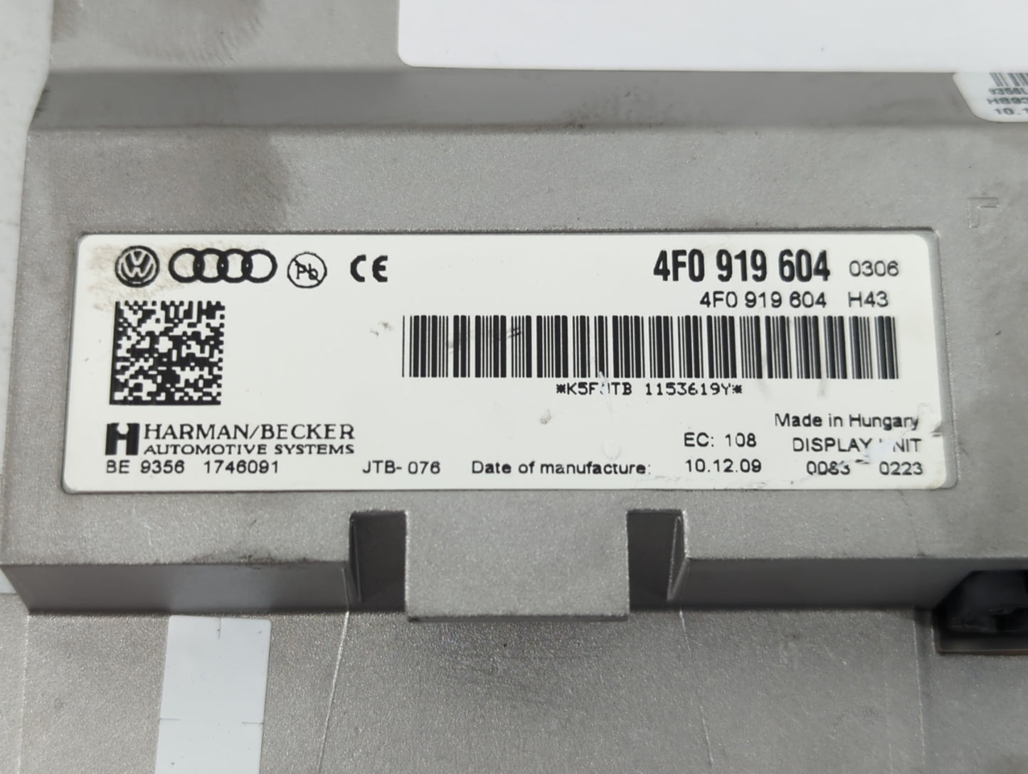 2011 Audi A4 Information Display Screen - Oemusedautoparts1.com