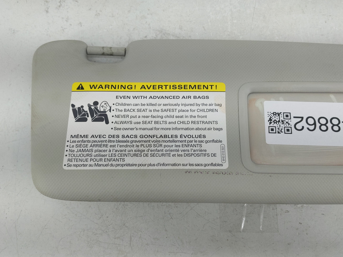 2009-2012 Audi A4 Sun Visor Shade Replacement Passenger Right Mirror Fits Fits 2009 2010 2011 2012 OEM Used Auto Parts - Oem