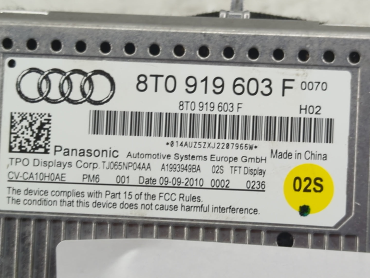 2009-2016 Audi A4 Information Display Screen - Oemusedautoparts1.com