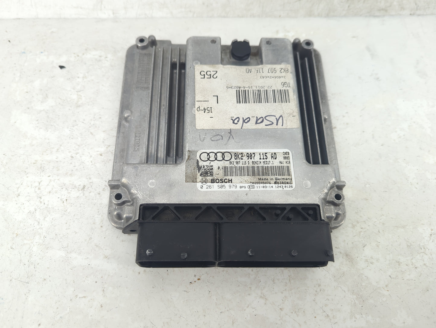 2011 Audi A4 PCM Engine Control Computer ECU ECM PCU OEM P/N:8K2 907 115 AD 0 261 S05 979 Fits OEM Used Auto Parts - Oemused