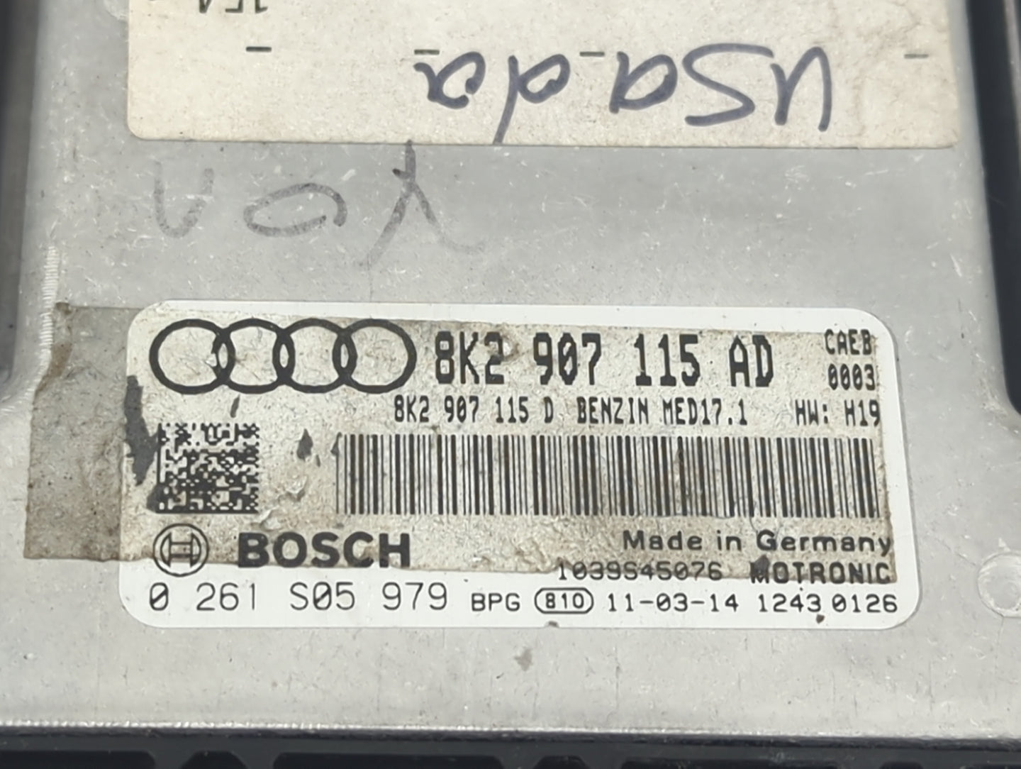 2011 Audi A4 PCM Engine Control Computer ECU ECM PCU OEM P/N:8K2 907 115 AD 0 261 S05 979 Fits OEM Used Auto Parts - Oemused